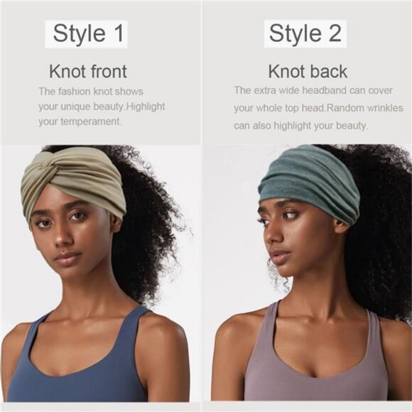 Extra Wide Headbands For Women 7'' Large Headband Twist Head Bands Women's Hair - Picture 4 of 7